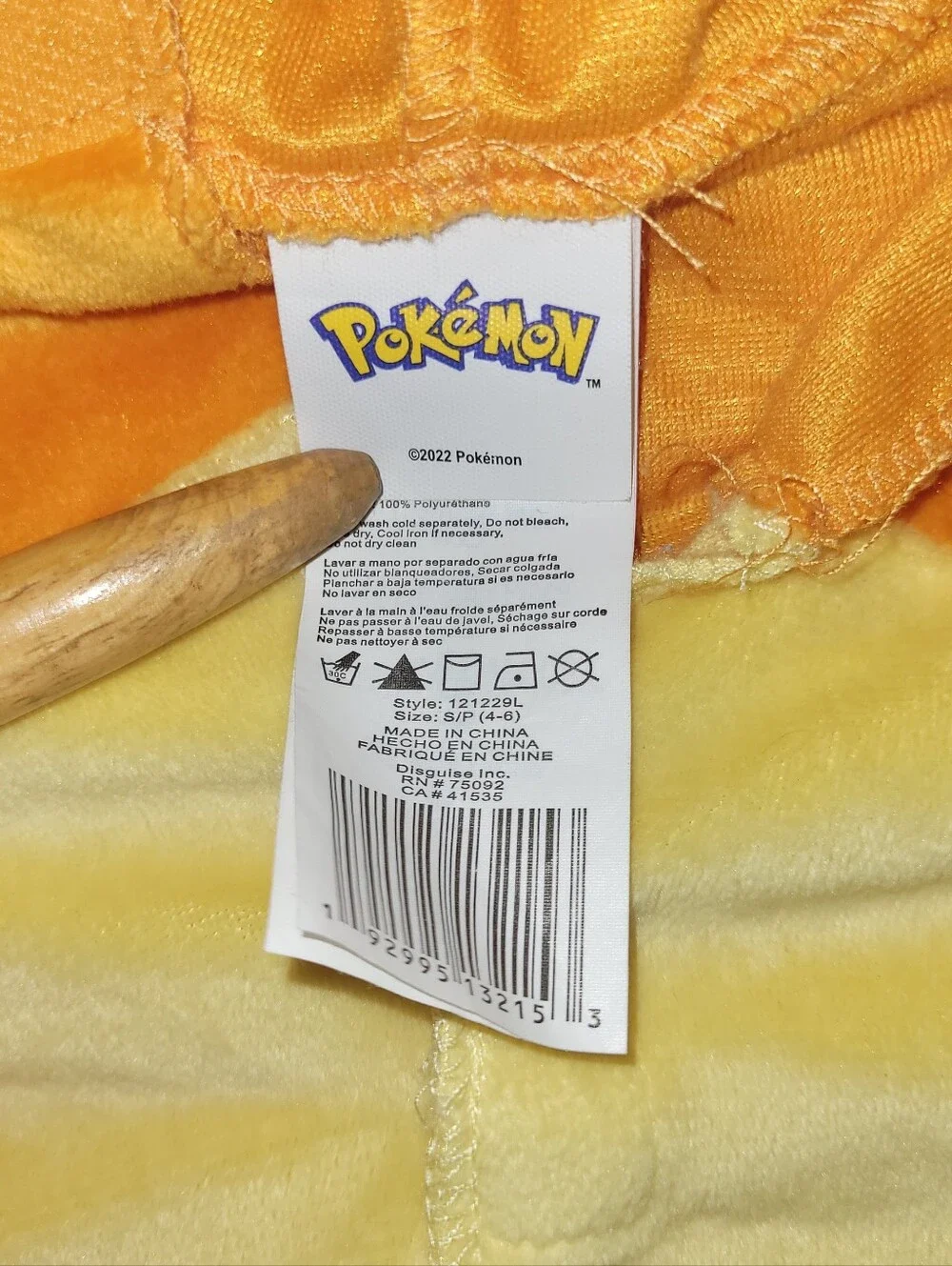 Pokemon Charizard Costume Small 4-6